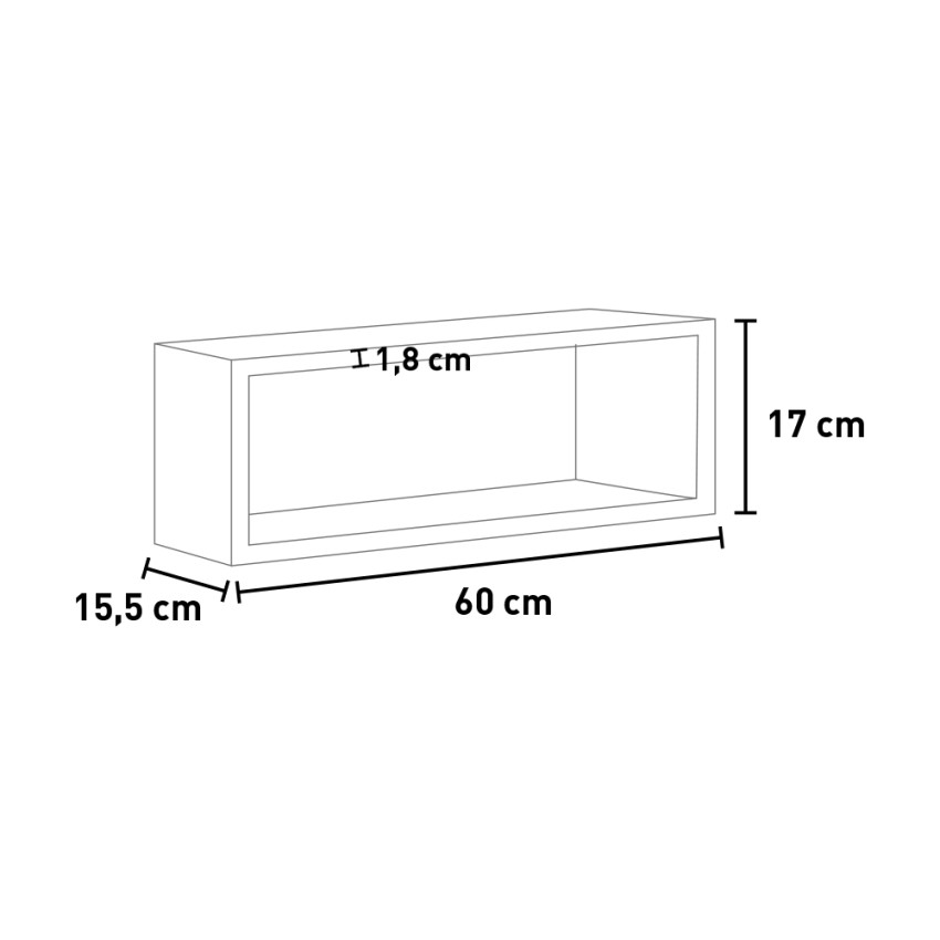 Estante de pared de cubo rectangular Estantería de diseño moderno Regolo - Imagen 5 de 101