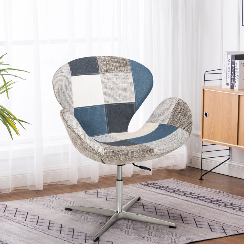 Sillón giratorio estudio de salón estilo patchwork de diseño moderno Stork - Imagen 3 de 43