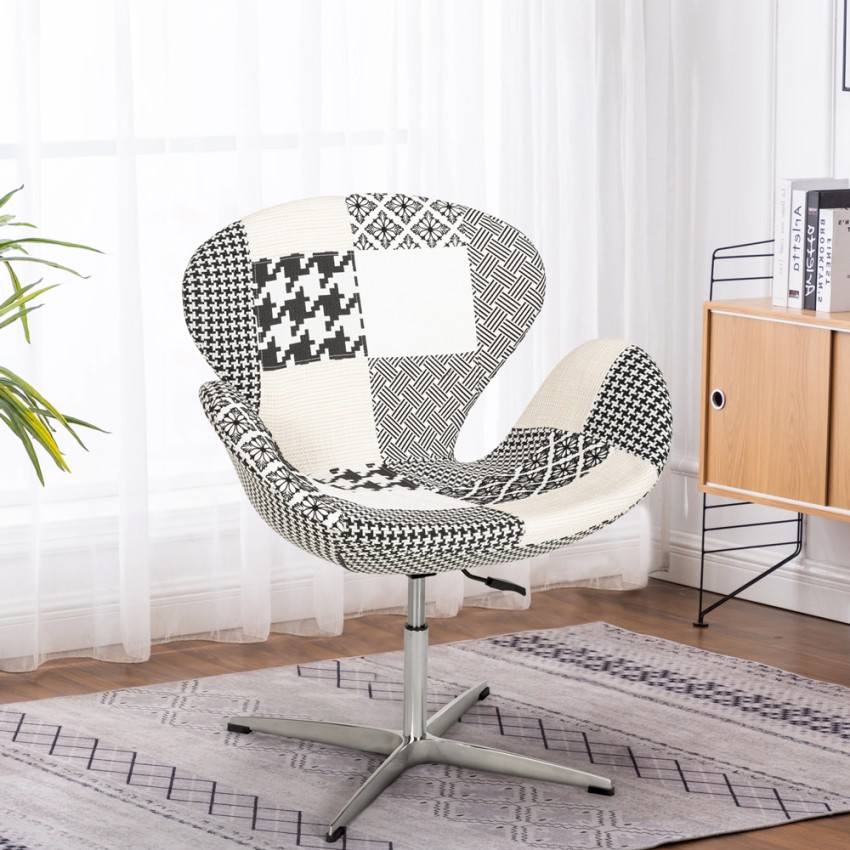 Sillón giratorio estudio de salón estilo patchwork de diseño moderno Stork - Imagen 10 de 43