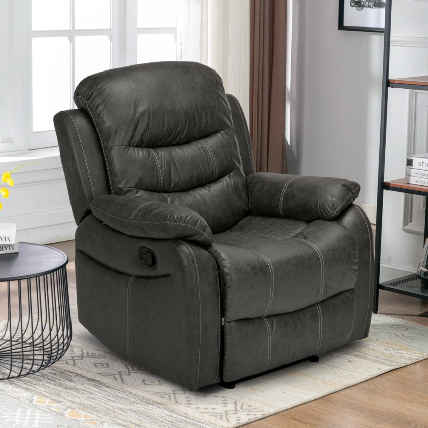 Sillón relax reclinable manual con reposapiés polipiel Panama - Imagen 3 de 19