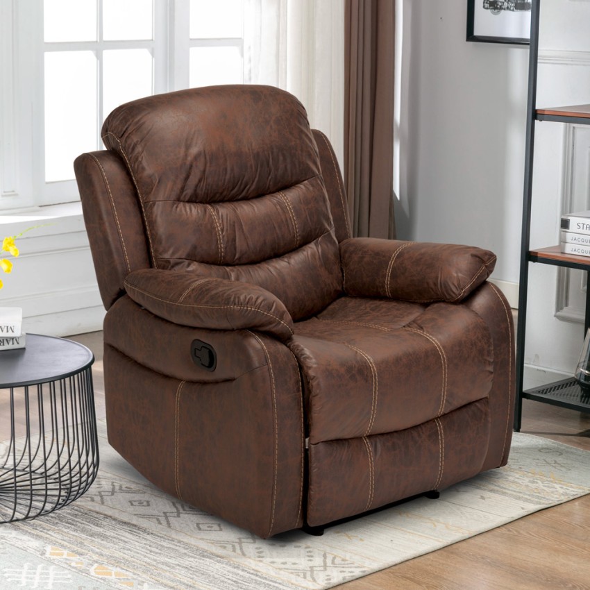 Sillón relax reclinable manual con reposapiés polipiel Panama - Imagen 12 de 19