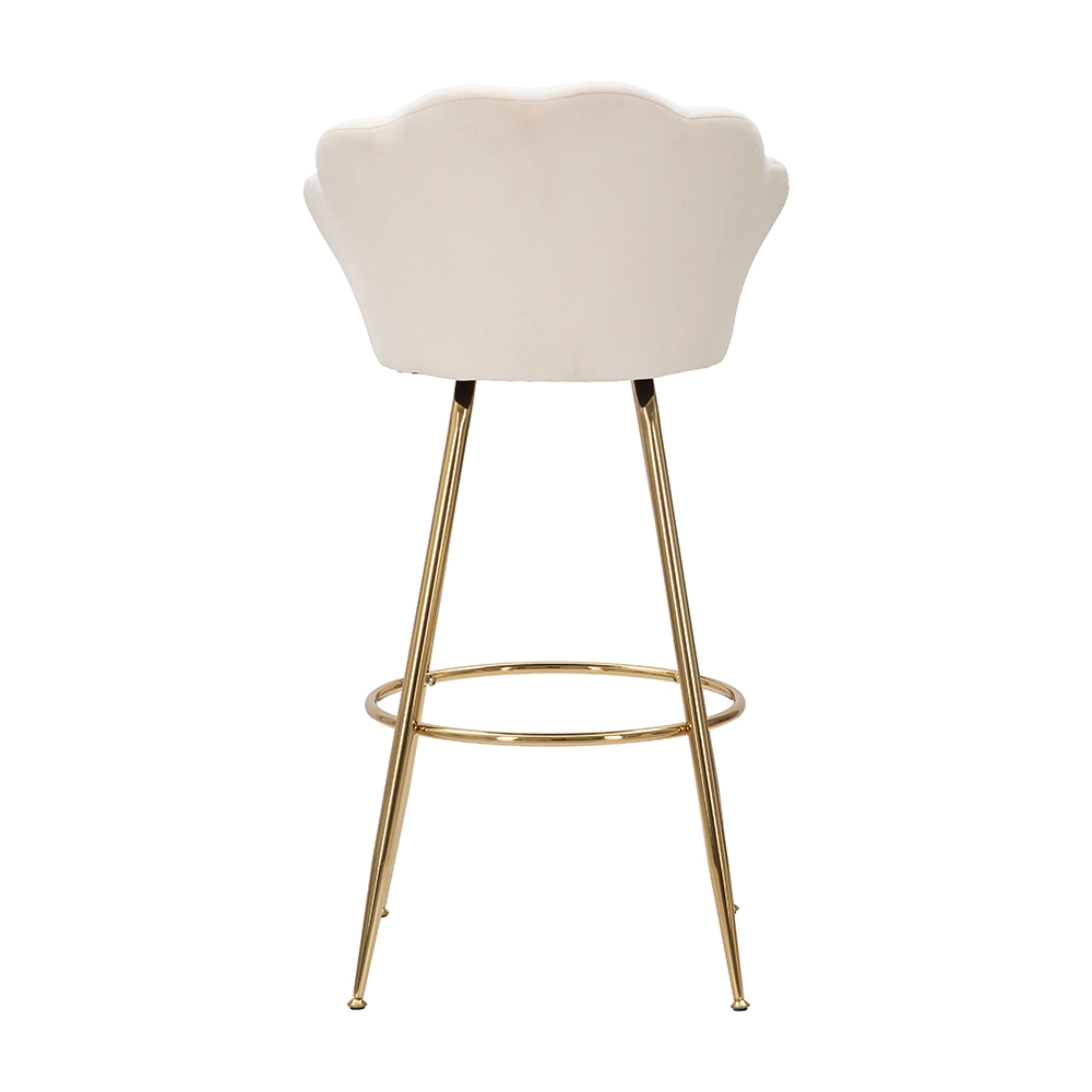 Taburete de bar cocina con respaldo floral patas doradas h90cm Vienna - Imagen 30 de 31