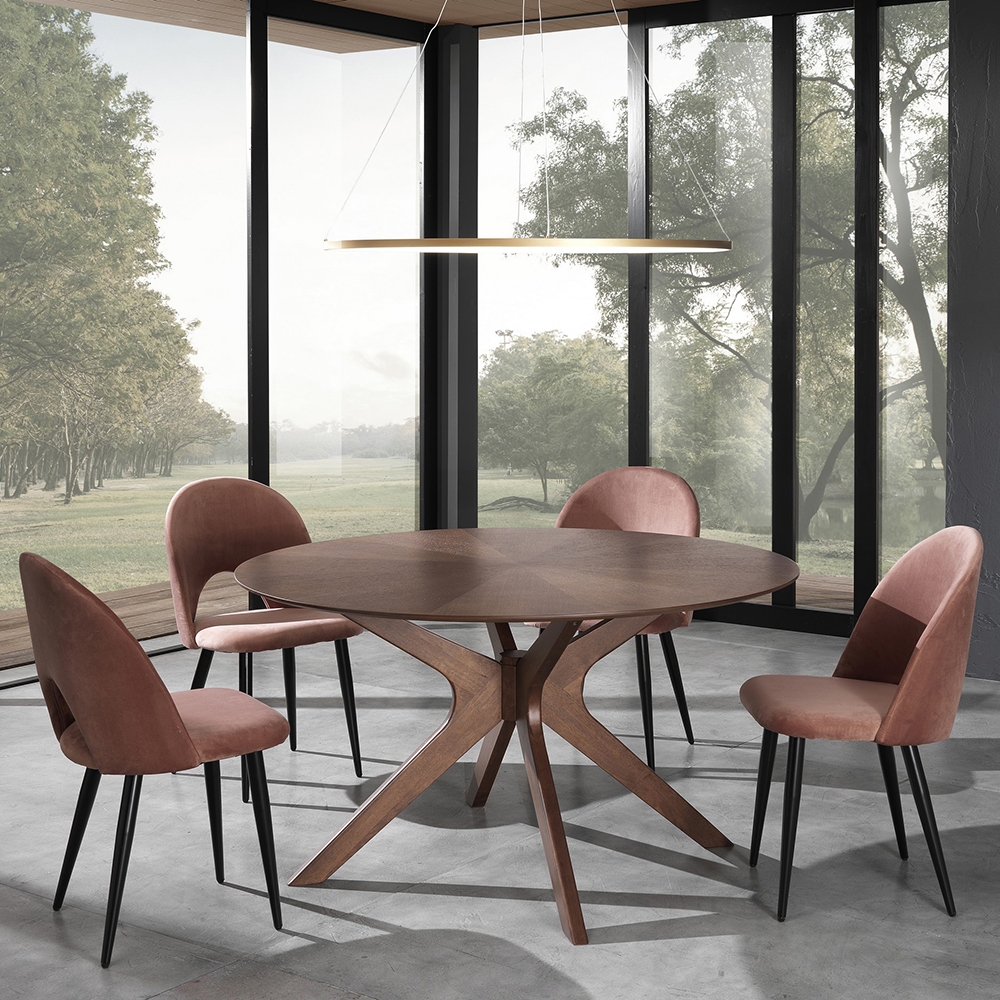 Juego de 4 sillas de comedor cocina diseño moderno en terciopelo Bounty - Imagen 16 de 27