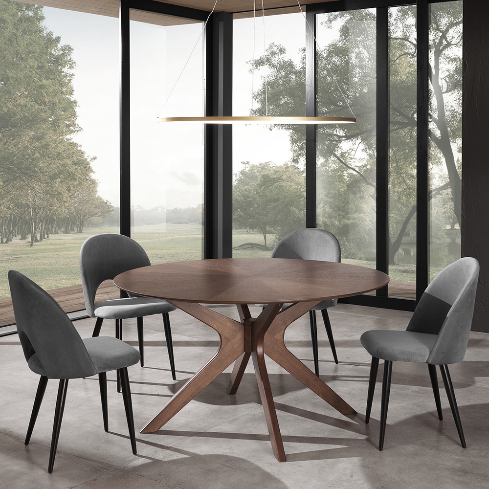 Juego de 4 sillas de comedor cocina diseño moderno en terciopelo Bounty - Imagen 10 de 27