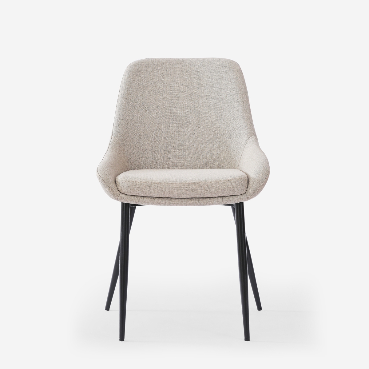 Silla moderna de cocina de tela con patas de metal color negro Piros - Imagen 12 de 25