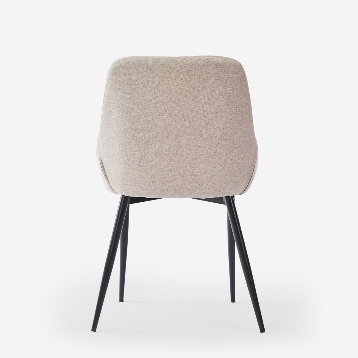 Silla moderna de cocina de tela con patas de metal color negro Piros - Imagen 15 de 25