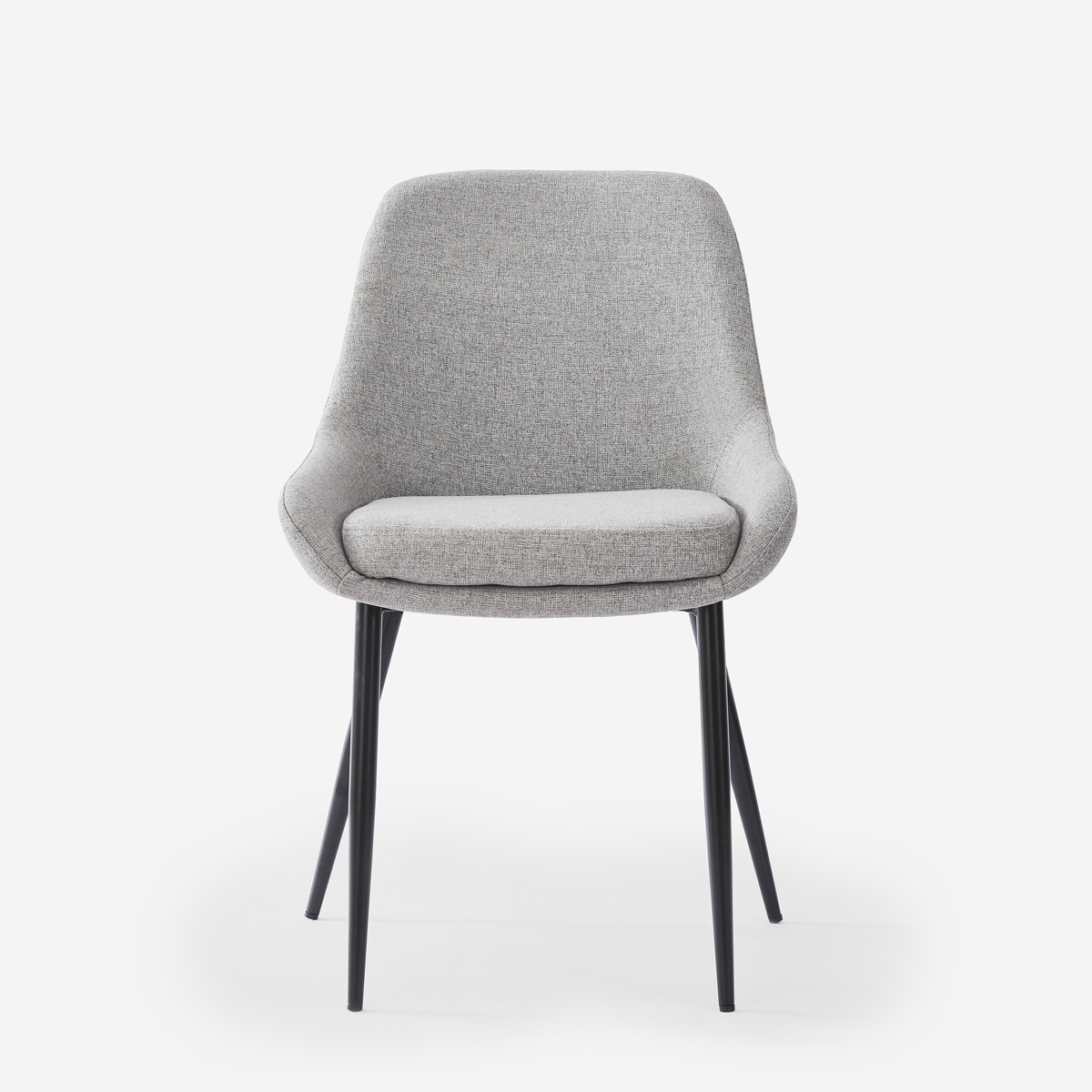 Silla moderna de cocina de tela con patas de metal color negro Piros - Imagen 4 de 25