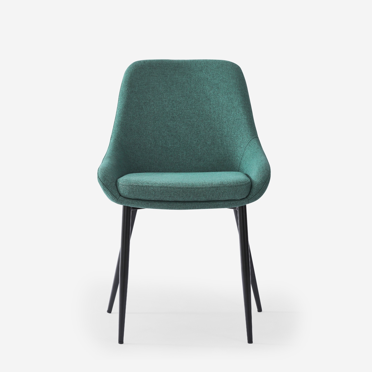 Silla moderna de cocina de tela con patas de metal color negro Piros - Imagen 20 de 25