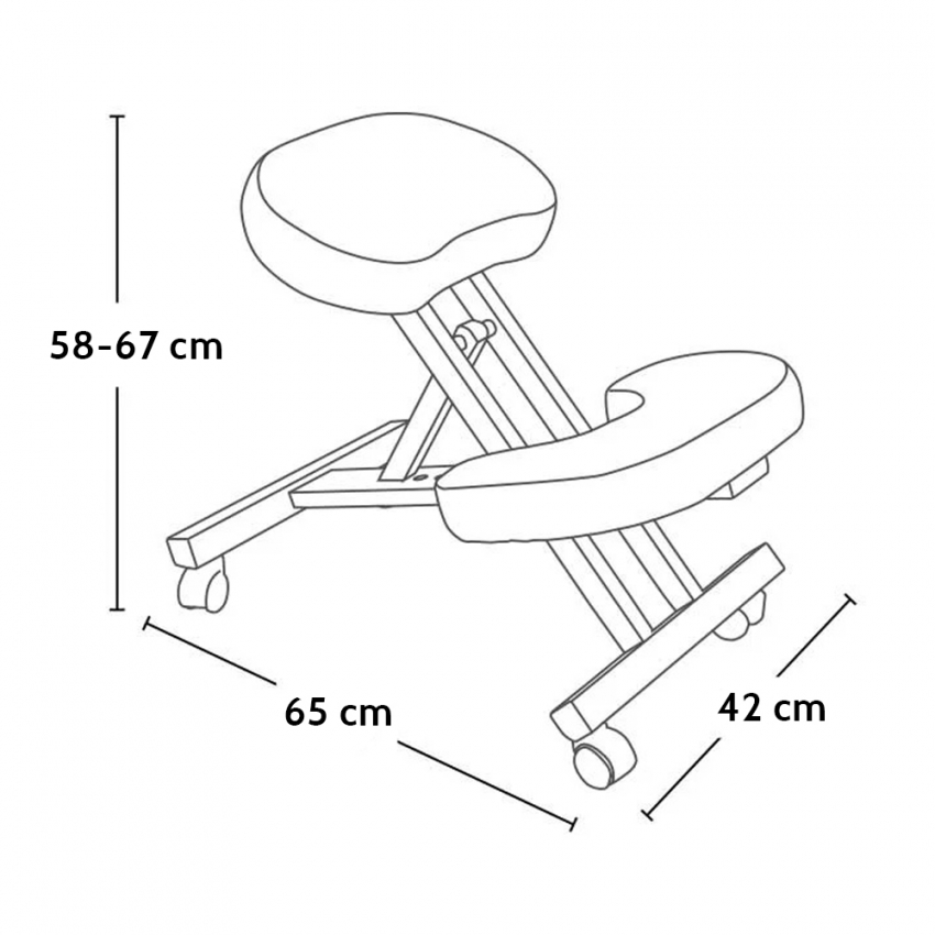 Silla ergonómica postural de rodillas para oficina modelo sueco madera Balancewo - Imagen 7 de 20