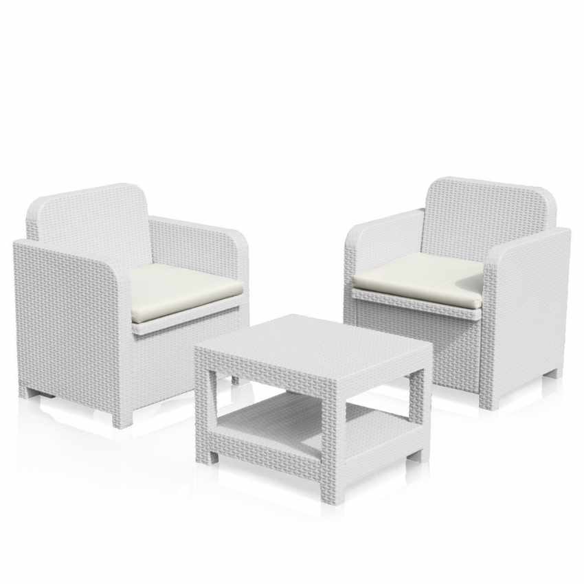 Conjunto de sillones para exterior Grand Soleil Giglio bar mimbre 2 plazas - Imagen 12 de 13