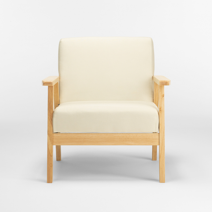 Sillón relax de diseño vintage de madera con reposabrazos Uteplass - Imagen 21 de 42