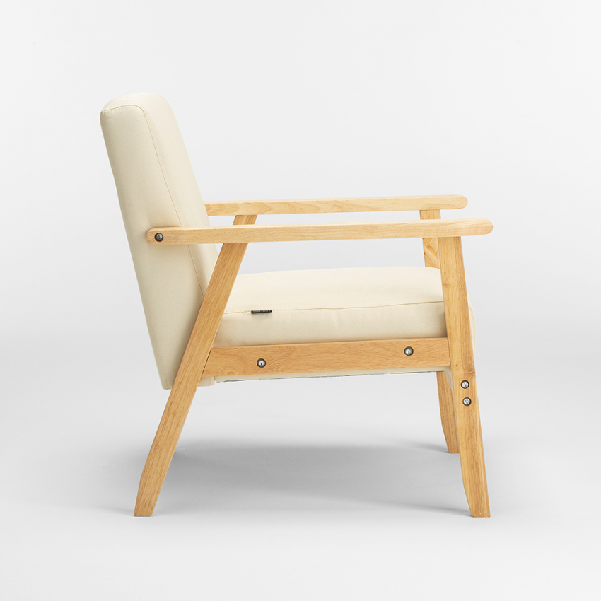 Sillón relax de diseño vintage de madera con reposabrazos Uteplass - Imagen 22 de 42