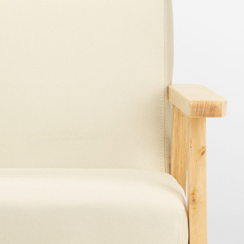 Sillón relax de diseño vintage de madera con reposabrazos Uteplass - Imagen 23 de 42