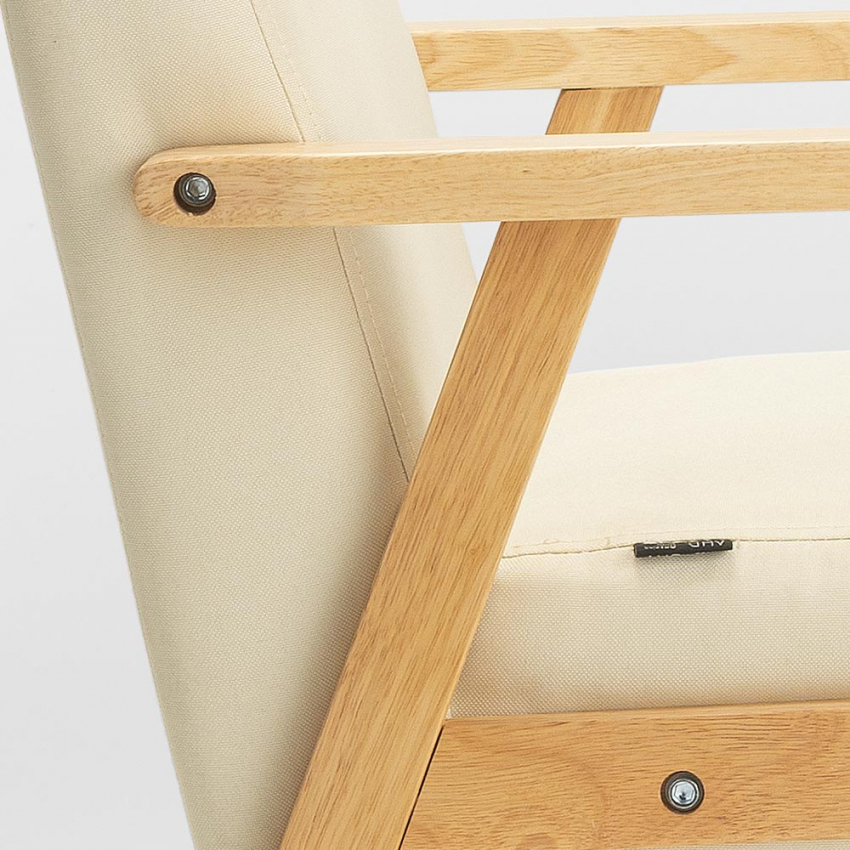 Sillón relax de diseño vintage de madera con reposabrazos Uteplass - Imagen 24 de 42
