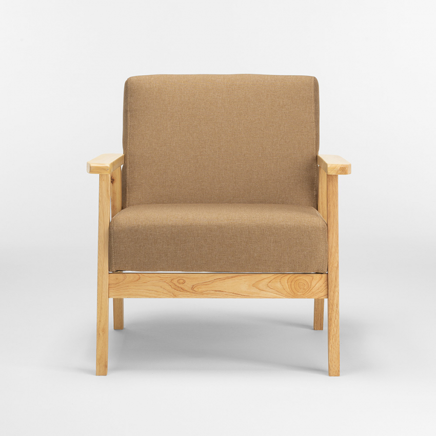 Sillón relax de diseño vintage de madera con reposabrazos Uteplass - Imagen 13 de 42