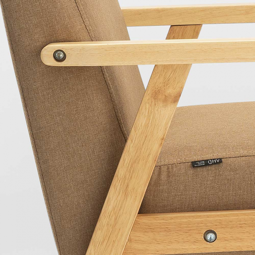 Sillón relax de diseño vintage de madera con reposabrazos Uteplass - Imagen 16 de 42