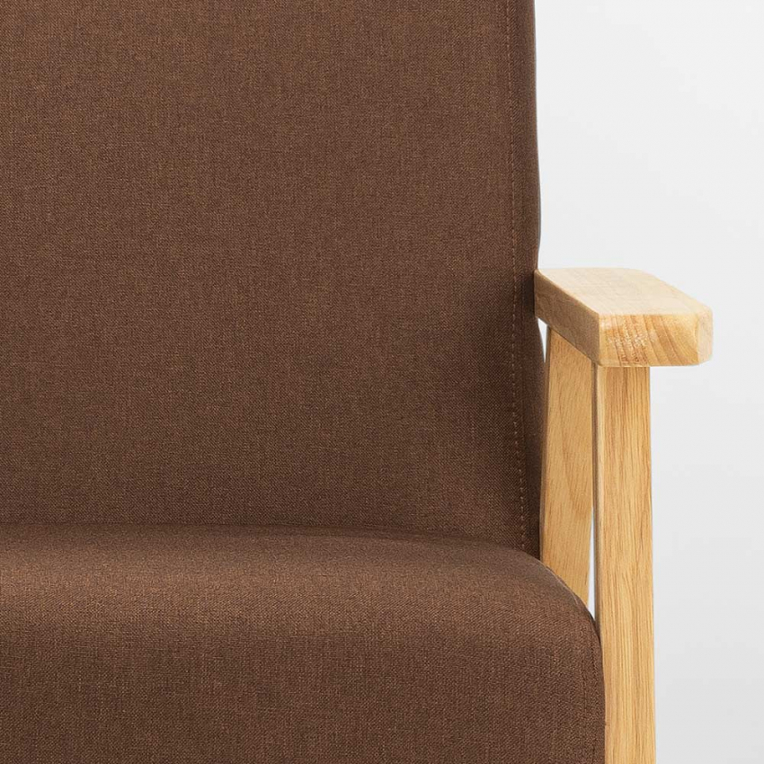 Sillón relax de diseño vintage de madera con reposabrazos Uteplass - Imagen 32 de 42