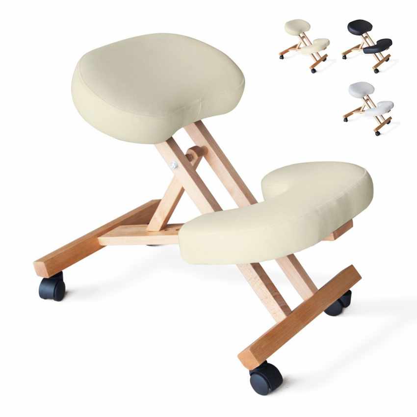 Silla ergonómica postural de rodillas para oficina modelo sueco madera Balancewo - Imagen 8 de 20