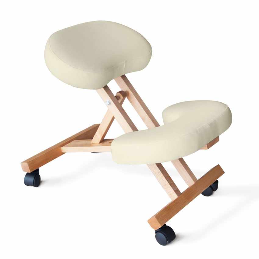 Silla ergonómica postural de rodillas para oficina modelo sueco madera Balancewo - Imagen 9 de 20