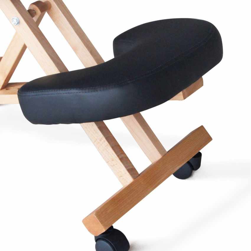 Silla ergonómica postural de rodillas para oficina modelo sueco madera Balancewo - Imagen 19 de 20