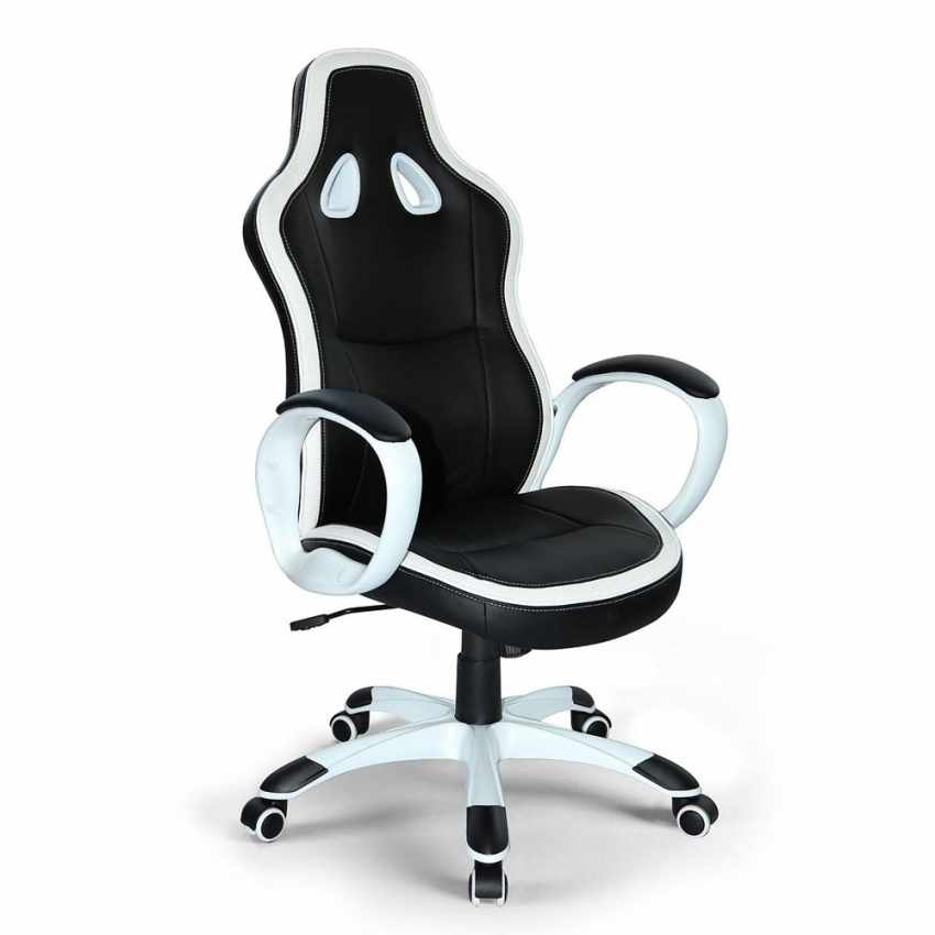 Sillón de oficina racing deportivo videojuegos cuero artificial ... Sillón de oficina racing deportivo videojuegos cuero artificial ...