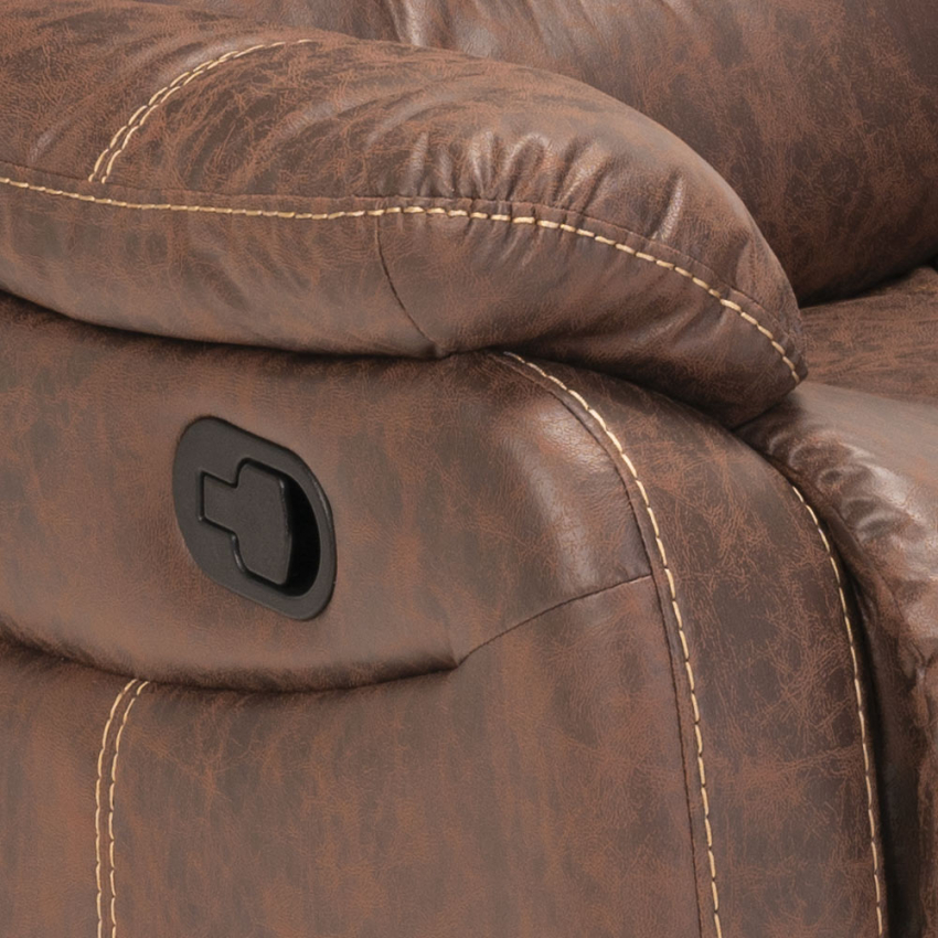 Sillón relax reclinable manual con reposapiés polipiel Panama - Imagen 17 de 19