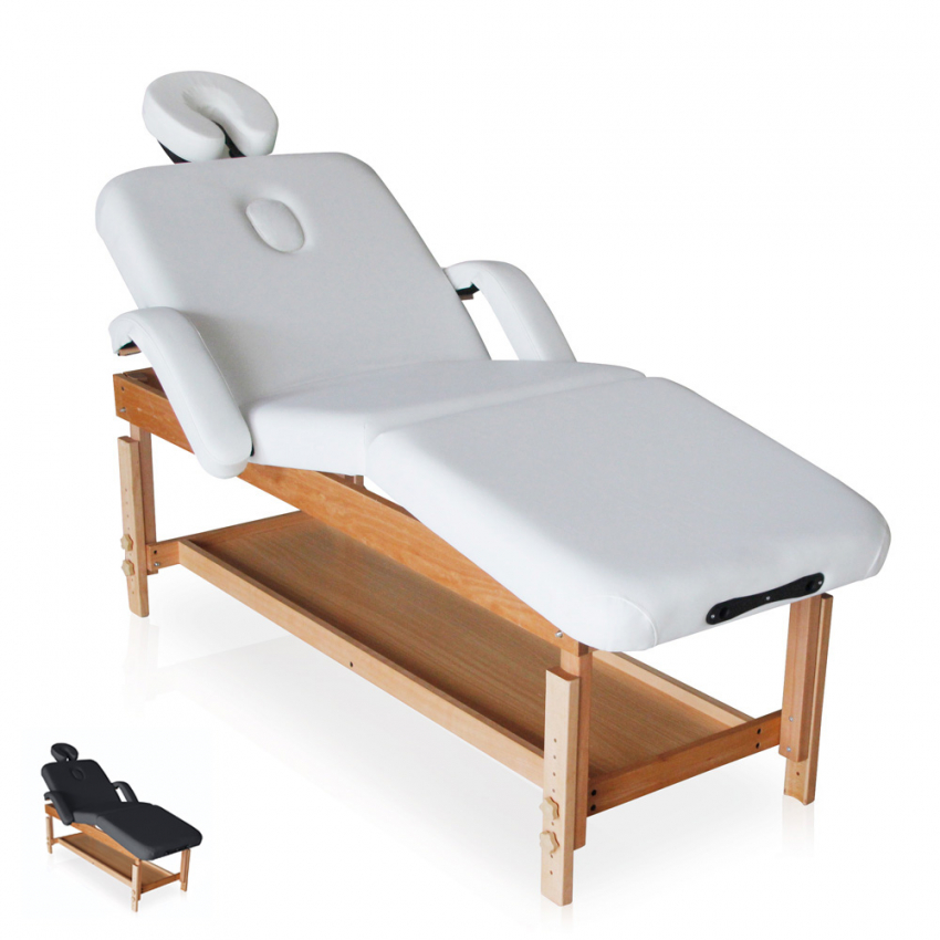 Camilla de masaje de madera fija ajustable multiposiciones 225 cm Massage-pro - Imagen 7 de 11