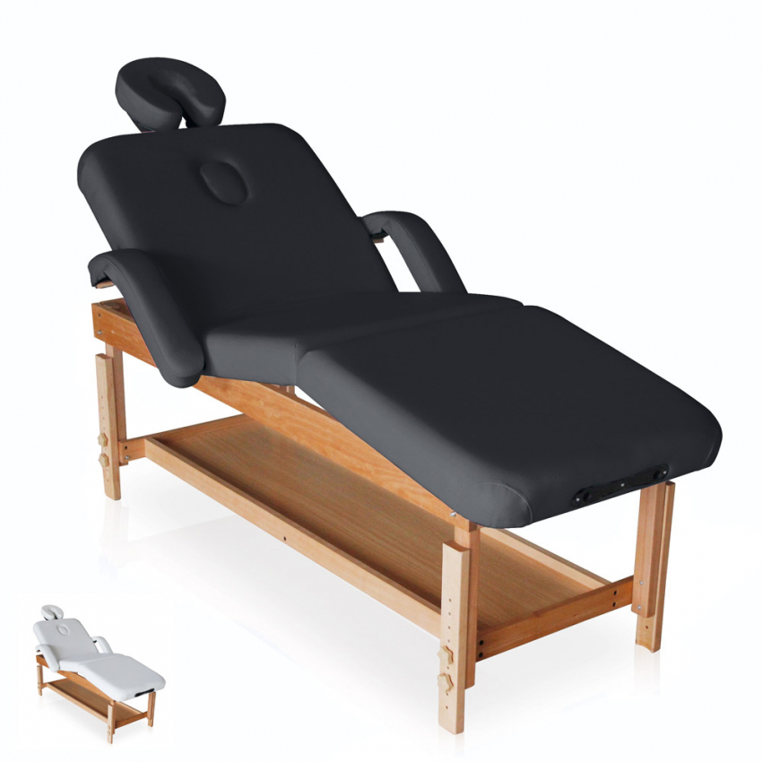Camilla de masaje de madera fija ajustable multiposiciones 225 cm Massage-pro - Imagen 2 de 11