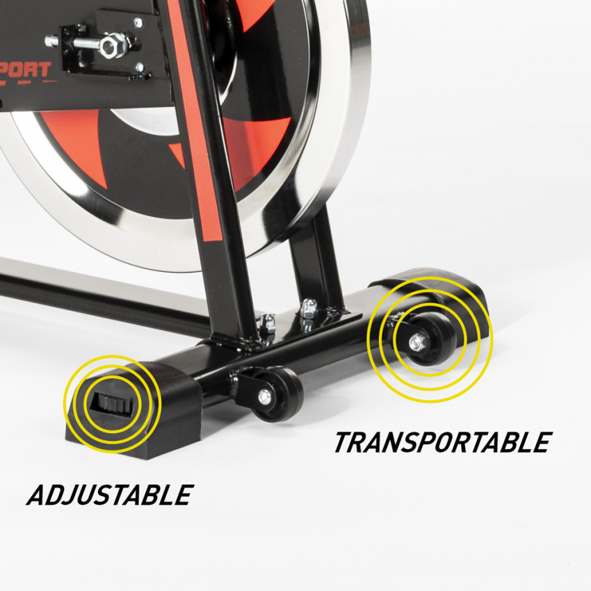 Bicicleta estática indoor Fit Bike con volante de inercia profesional 8kg Minerv - Imagen 9 de 34
