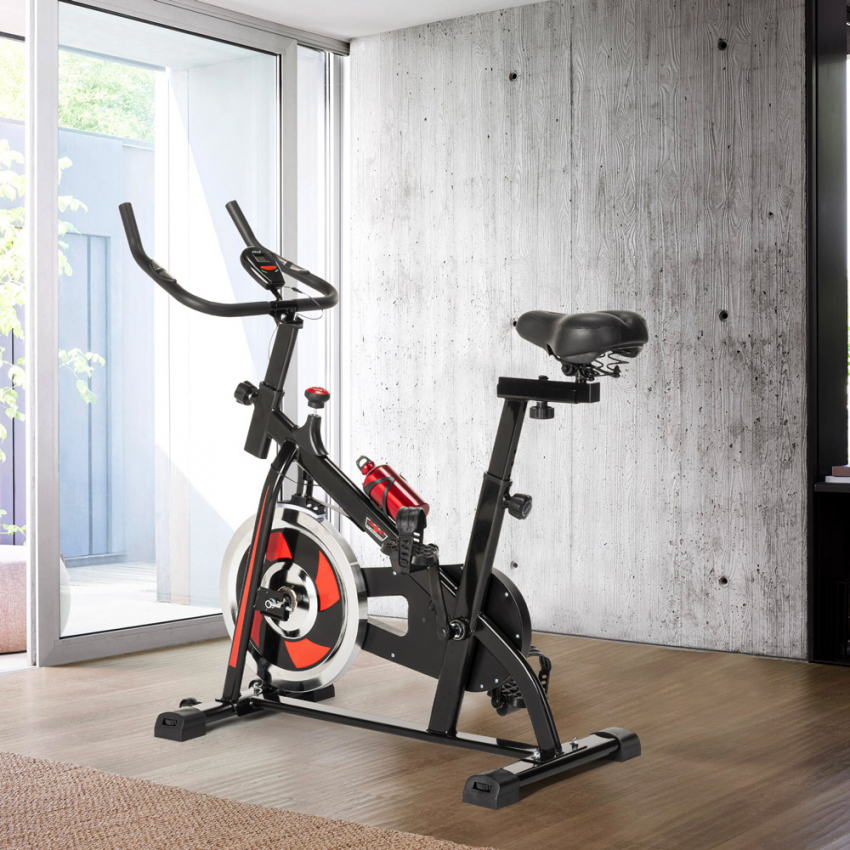 Bicicleta estática indoor Fit Bike con volante de inercia profesional 8kg Minerv - Imagen 3 de 34