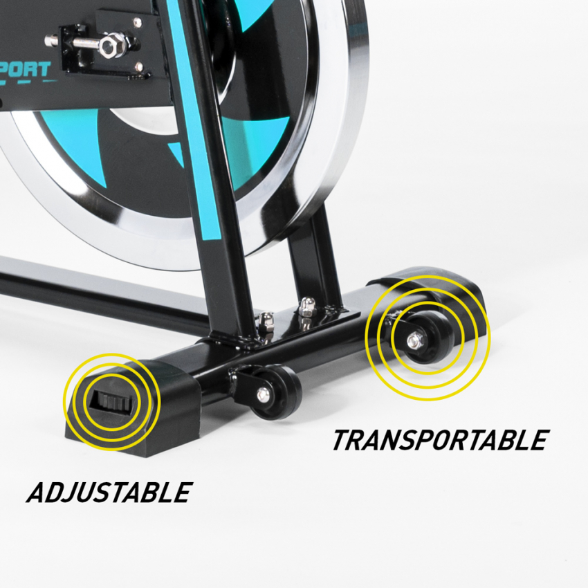 Bicicleta estática indoor Fit Bike con volante de inercia profesional 8kg Minerv - Imagen 20 de 34