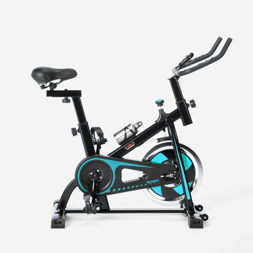 Bicicleta estática indoor Fit Bike con volante de inercia profesional 8kg Minerv - Imagen 15 de 34