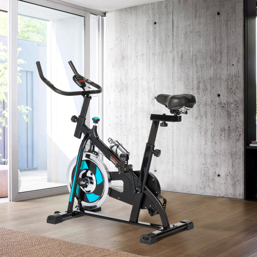 Bicicleta estática indoor Fit Bike con volante de inercia profesional 8kg Minerv - Imagen 14 de 34