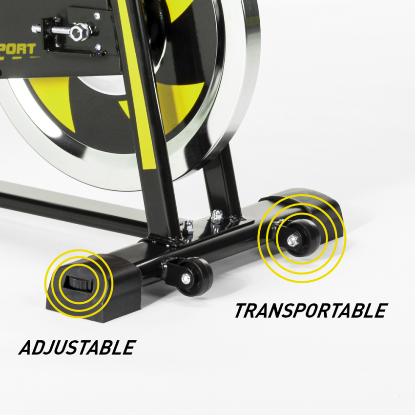 Bicicleta estática indoor Fit Bike con volante de inercia profesional 8kg Minerv - Imagen 31 de 34