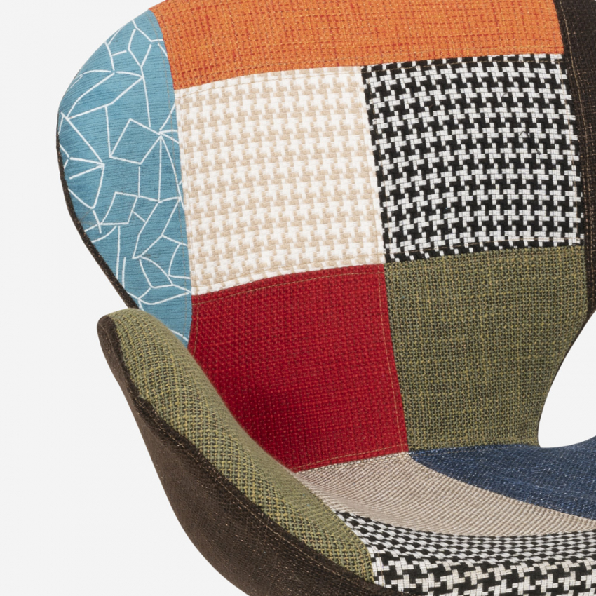 Sillón giratorio estudio de salón estilo patchwork de diseño moderno Stork - Imagen 26 de 43