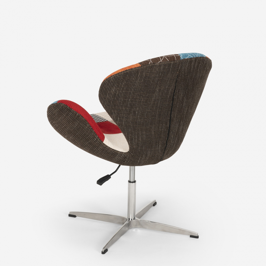 Sillón giratorio estudio de salón estilo patchwork de diseño moderno Stork - Imagen 41 de 43