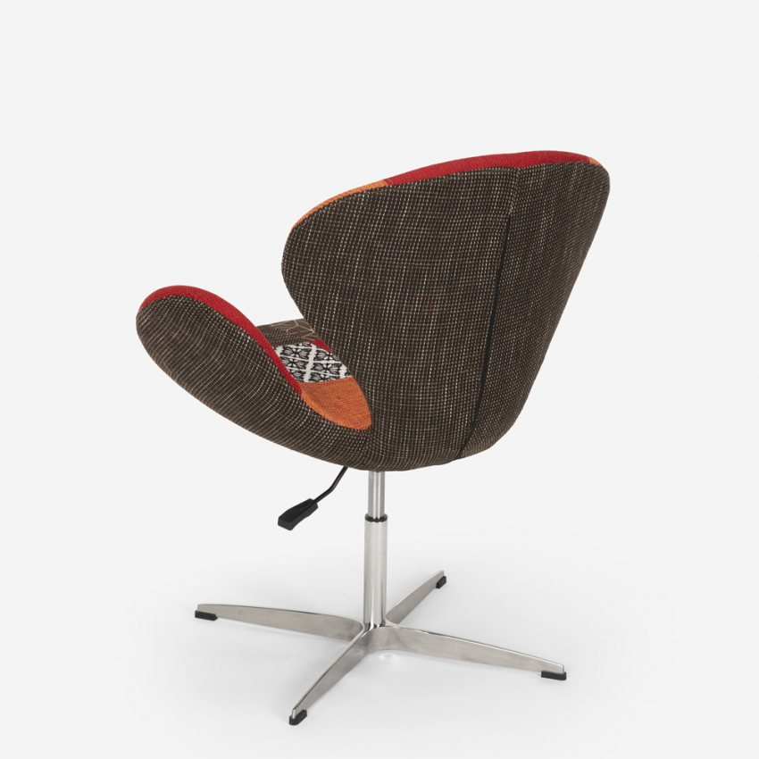 Sillón giratorio estudio de salón estilo patchwork de diseño moderno Stork - Imagen 20 de 43