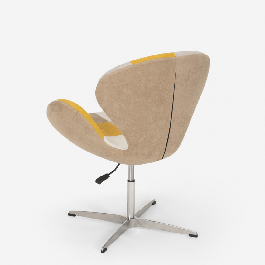 Sillón giratorio estudio de salón estilo patchwork de diseño moderno Stork - Imagen 34 de 43