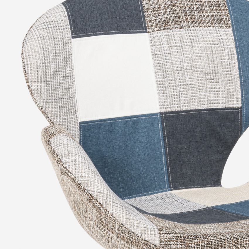 Sillón giratorio estudio de salón estilo patchwork de diseño moderno Stork - Imagen 5 de 43