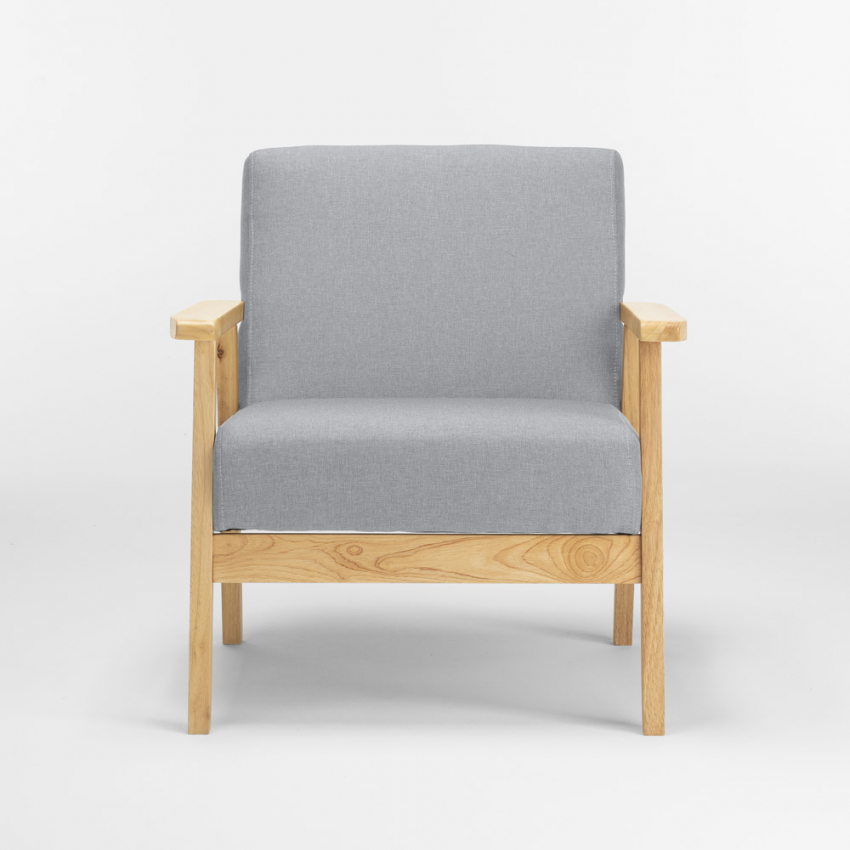 Sillón relax de diseño vintage de madera con reposabrazos Uteplass - Imagen 38 de 42