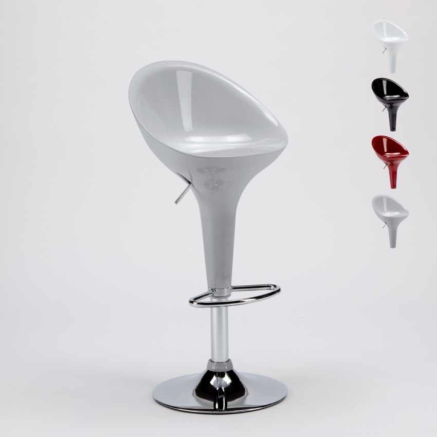 Taburete bar y cocina con península cromado giratorio diseño moderno ... Taburete bar y cocina con península cromado giratorio diseño moderno ...