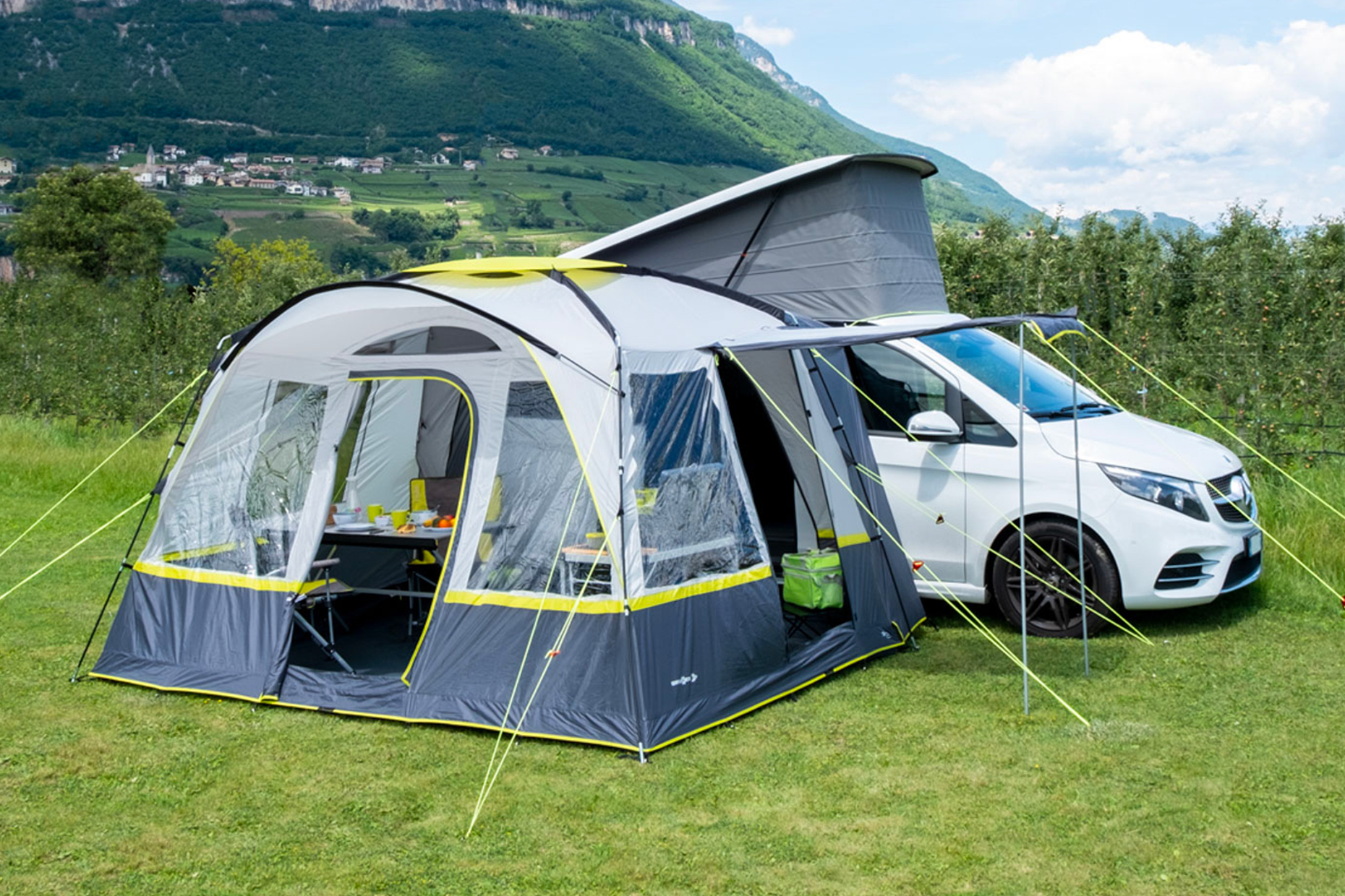 Tienda de campaña al aire libre - Toldo de camping para coche, tienda de  campaña para portón trasero, carpa para techo de coche, tienda de campaña